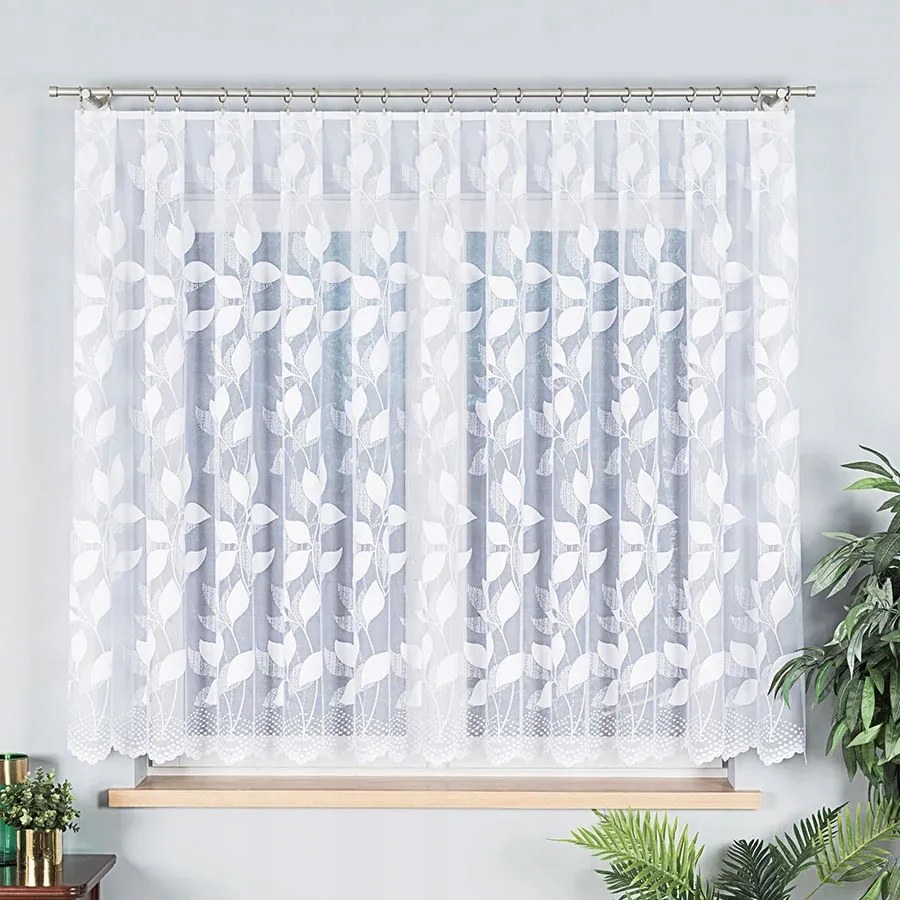 Zsakkard Függöny Nappali Szobába Konyhába 160cm fehér