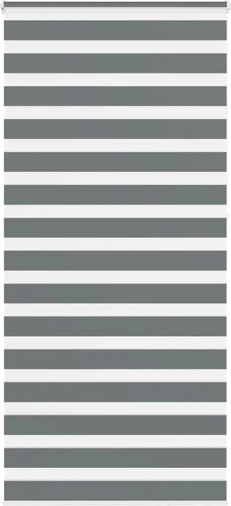 vidaXL zebrafüggönnyel sötét szürke szövetszélesség 100,9cm poliészter