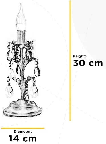 ONLI - Asztali lámpa TERESA 1xE14/6W/230V bronz