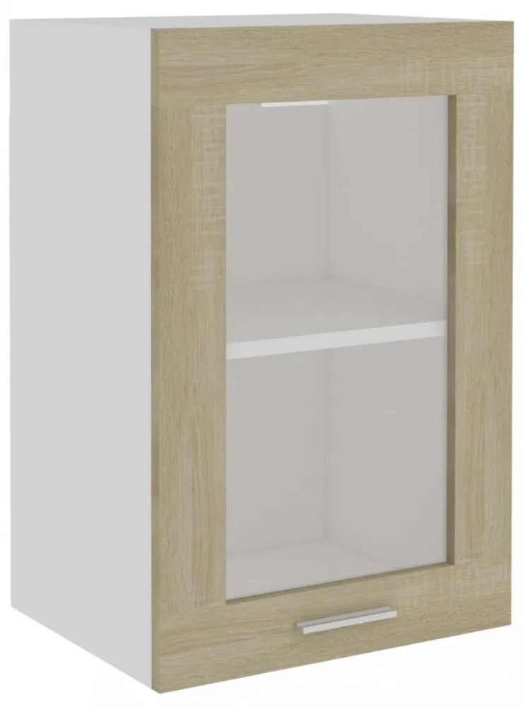 “Lyon” sonoma tölgy szerelt fa függő üvegszekrény 40x31x60 cm