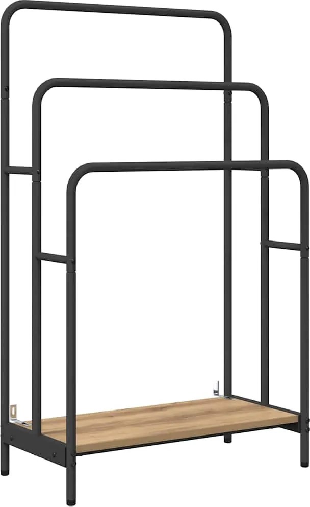 vidaXL Ruhaszárító polcokkal Artisan tölgy 60 x 30 x 100,5 cm Faanyag