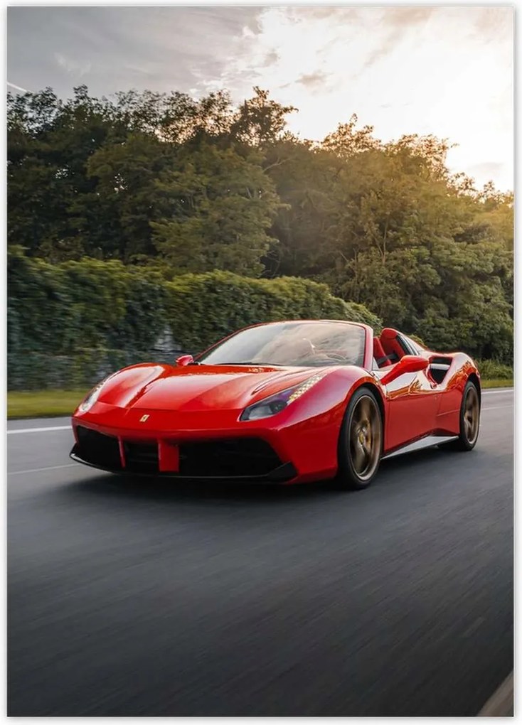 Poszterek 50x70 Piros Ferrari út