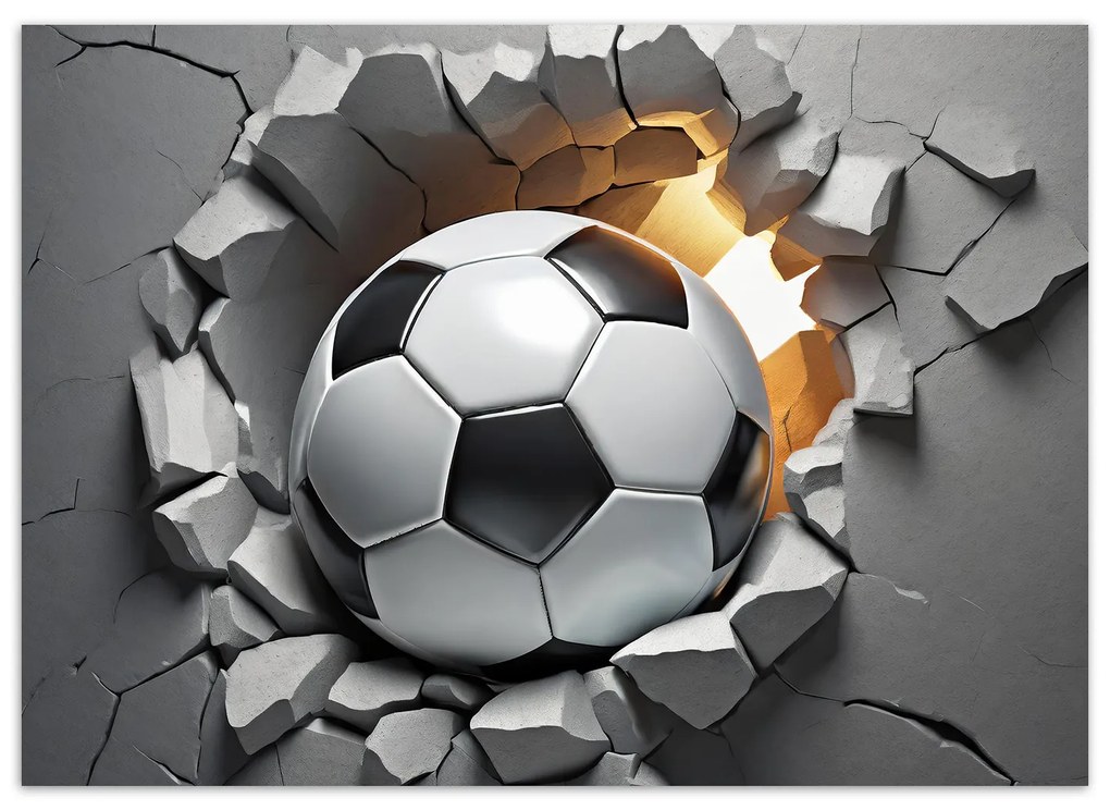 Gario Vászonkép 3D futball Méret: 100 x 70 cm