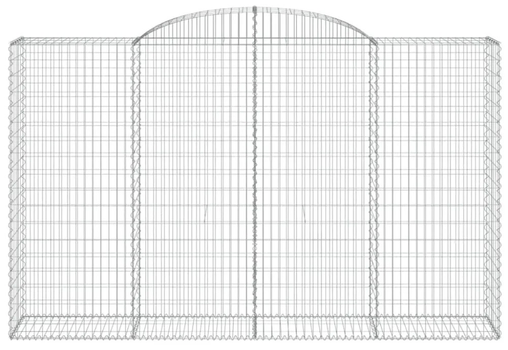 3 db íves horganyzott vas gabion kosár 300x50x180/200 cm