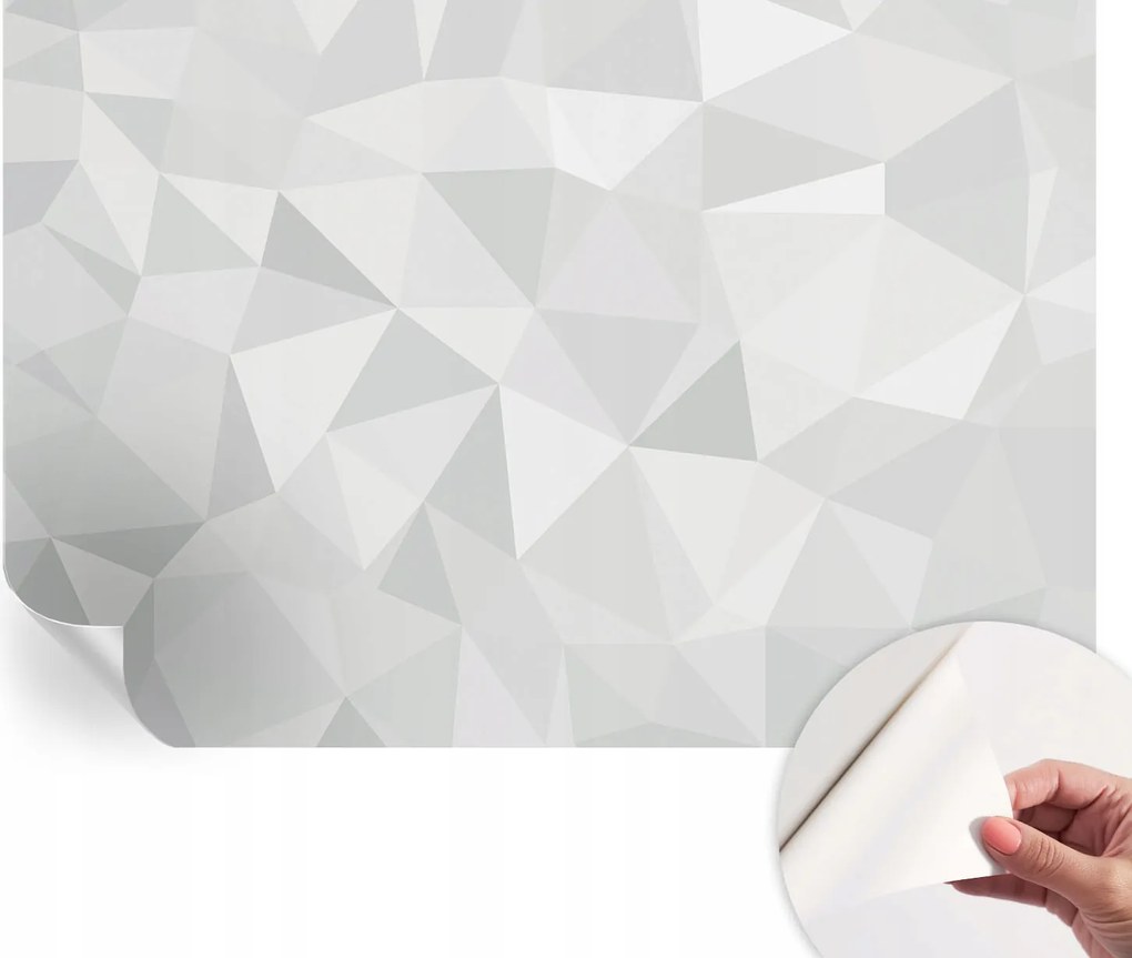 Divatos öntapadós tapéta Fali furnér Háromszög mozaik 152x104 cm