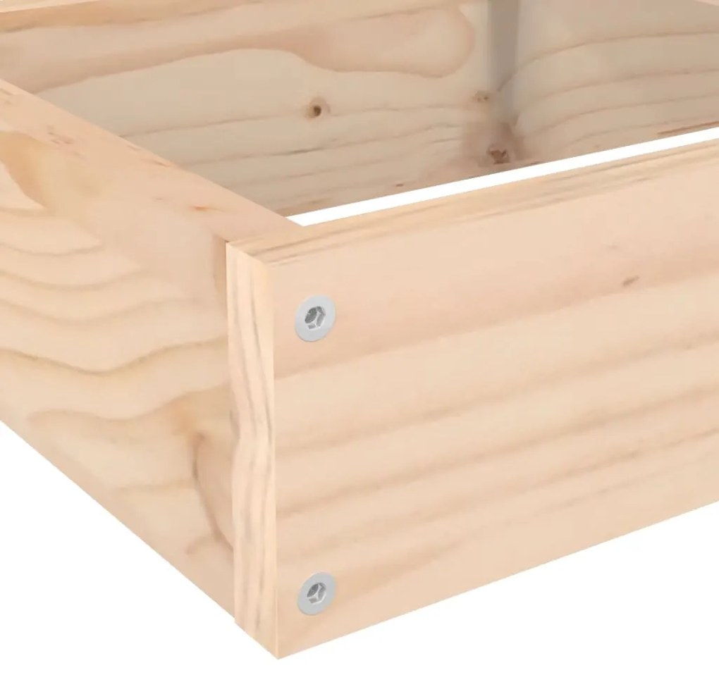 4-szintes kerti virágláda tömör fenyőfából, 106 x 104,5 x 36 cm