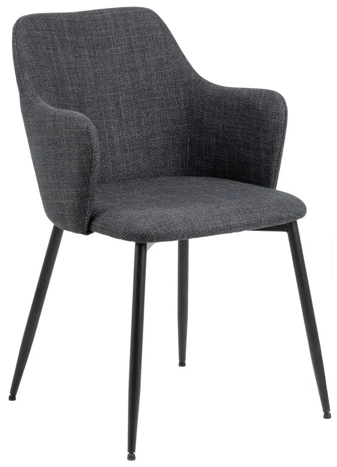 Antracitszürke kárpitozott étkezőfotel szett 2 db-os Ilsa – Actona