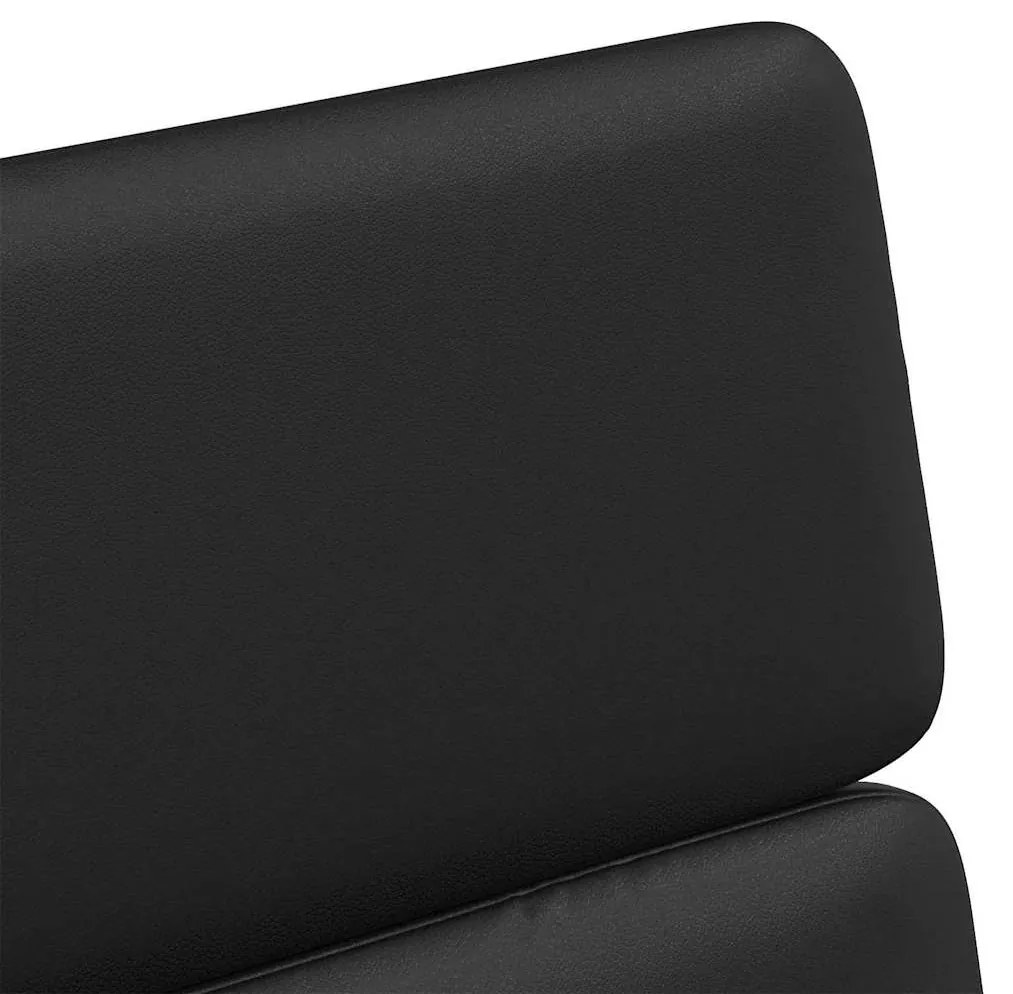 Kerekes Étkező Székek 2 pcs Fekete 58 x 65 x 98 cm Műbőr