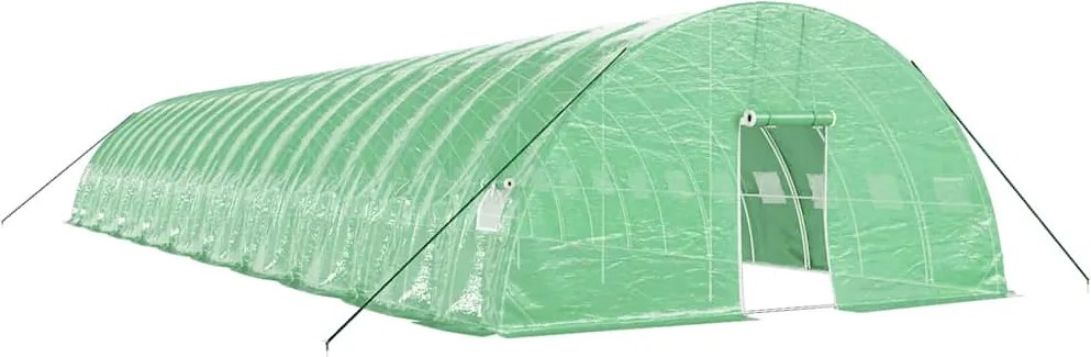 vidaXL zöld acélvázas melegház 120 m² 20 x 6 x 2,85 m
