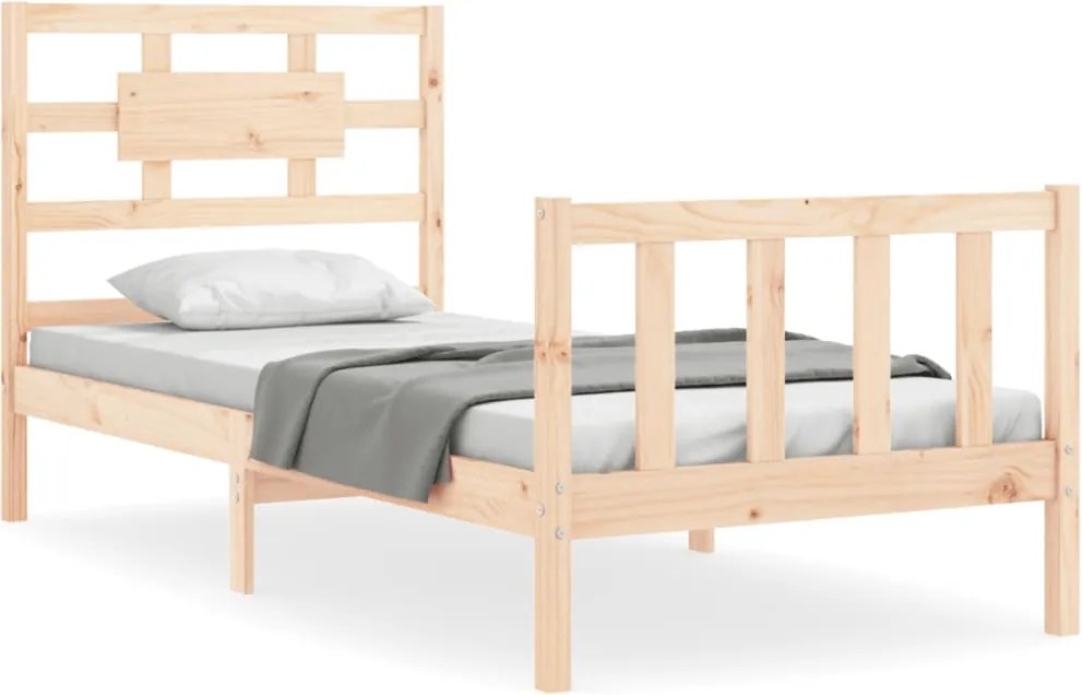 vidaXL tömör fenyőfa ágy matrac nélkül 90 x 200 cm