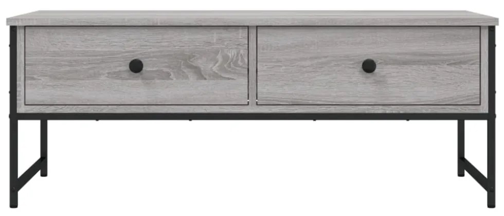 szürke sonoma színű szerelt fa dohányzóasztal 101x49x39,5 cm