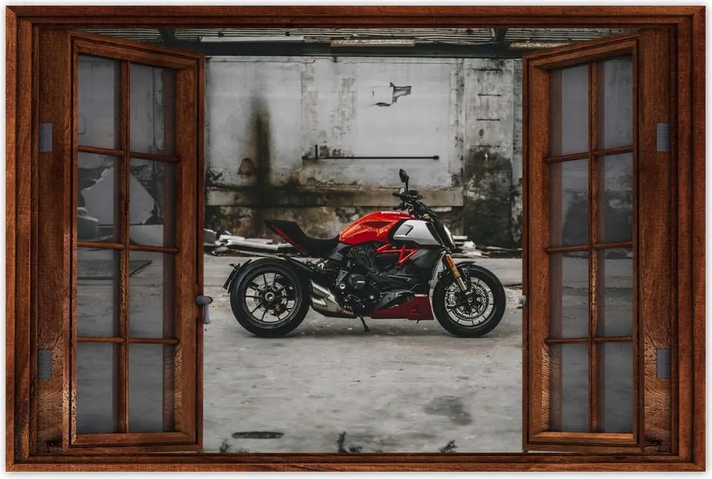 Poszter 60x40 Piros Ducati Motorkerékpár