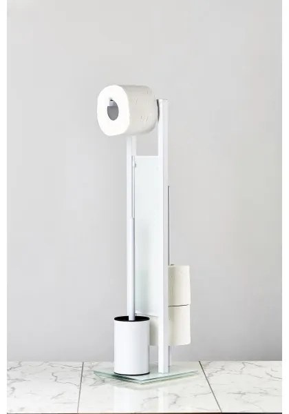 WENKO 21565100 - RIVALTA WC-kefe 18x70 cm fehér/fekete