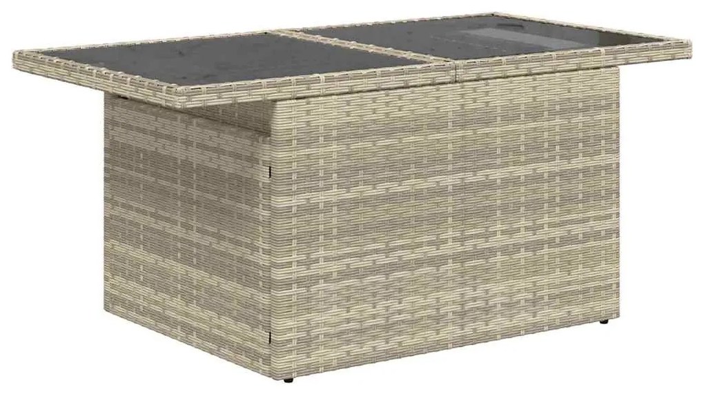 Kerti Kanapé Szett 7 pcs Világosszürke polirattan