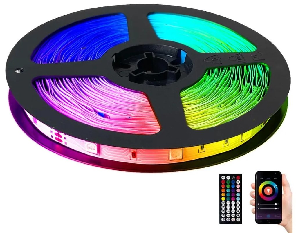 LED RGB Dimmelhető szalag LED/12,5W/230V 5 m + távirányítás