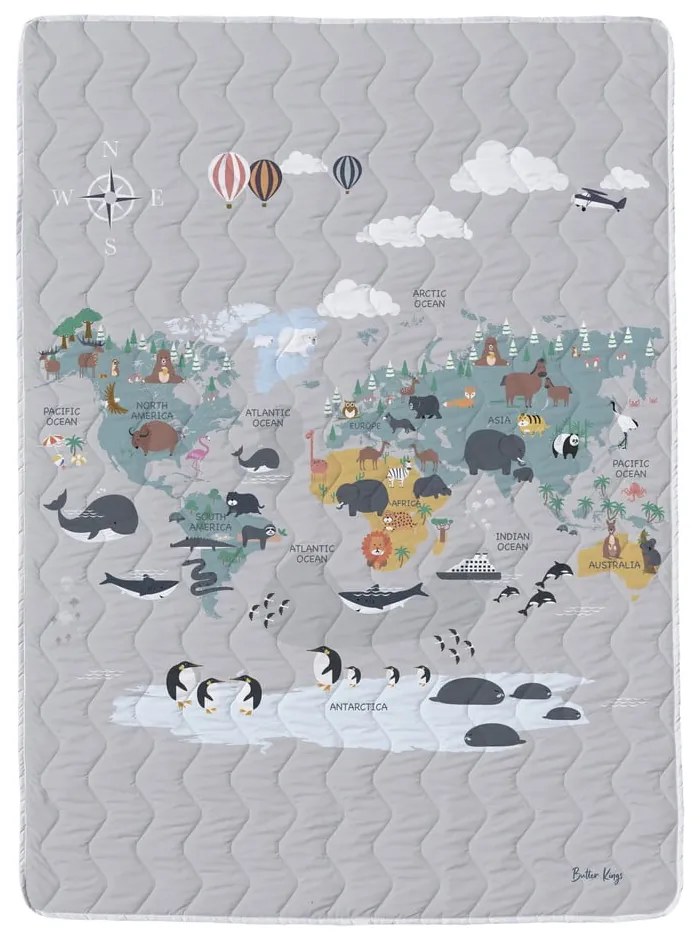 Pamut-szatén steppelt takaró és párnahuzat szett 140x200 cm – Butter Kings