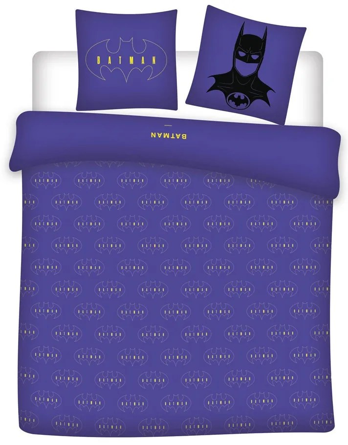 Batman Claim the Night dupla, kétszemélyes ágyneműhuzat 240×220cm, 65x65 cm