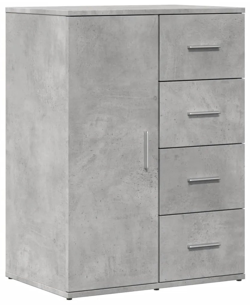 betonszürke szerelt fa tálalószekrény 59 x 39 x 80 cm