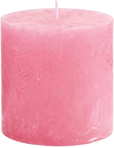 RUSTIC gyertya, sötét rózsaszín 10cm