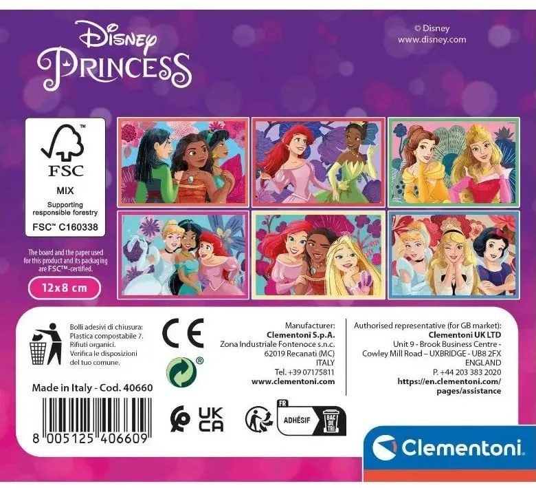 Disney Hercegnők Bonding mesekocka 6 db-os Clementoni