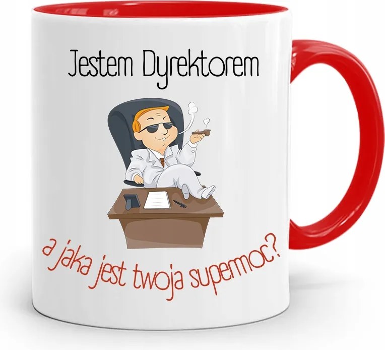 Az Igazgató Számára Piros Bögre Én Vagyok Az Igazgató A fényképes nyomtatással