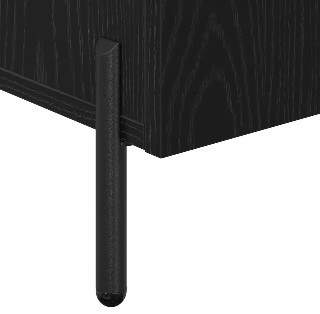 fekete tölgy tálaló 90x34x80 cm mérnöki fából