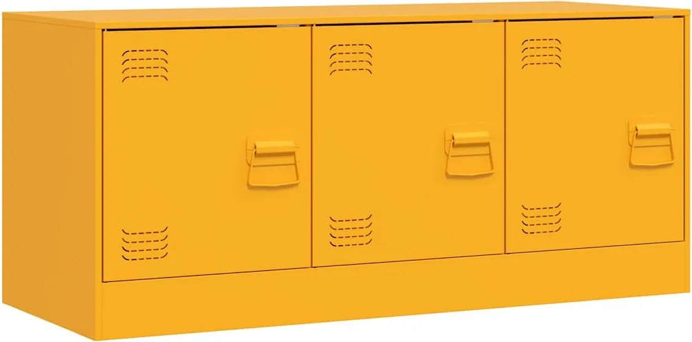 vidaXL mustársárga acél TV-szekrény 99 x 39 x 44 cm