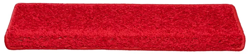20 db piros, téglalap alakú szélű lépcsőszőnyeg 65 x 21 x 4 cm