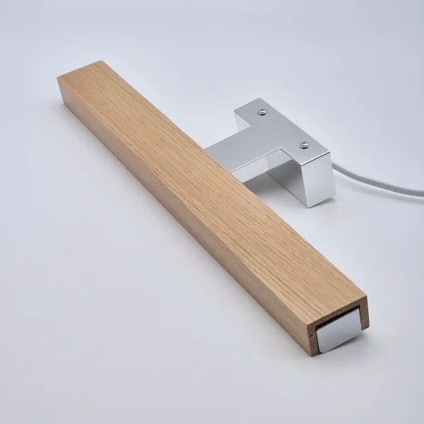 Brilagi-LED fürdőszobai tükörmegvilágítás WOODY MIRROR LED/8W/230V IP44 tölgy/króm