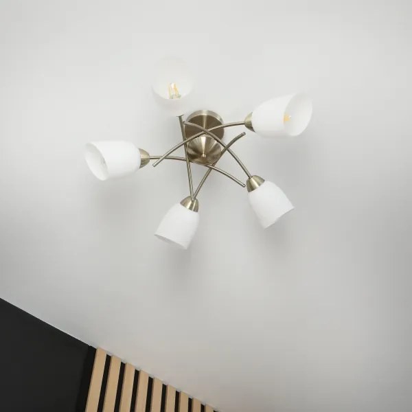 Felületre szerelhető csillár DONNA 5xE27/60W/230V patina