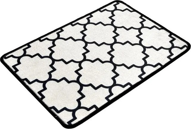 Fekete-bézs fürdőszobai kilépő 40x60 cm Kupa – Foutastic