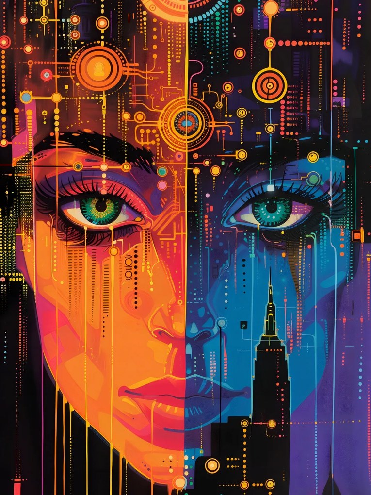 Poszter 60x80cm Digitális Psyche