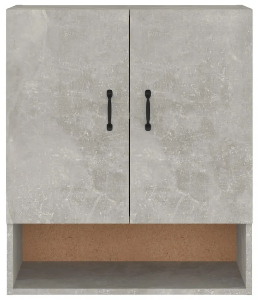 betonszürke szerelt fa faliszekrény 60 x 31 x 70 cm