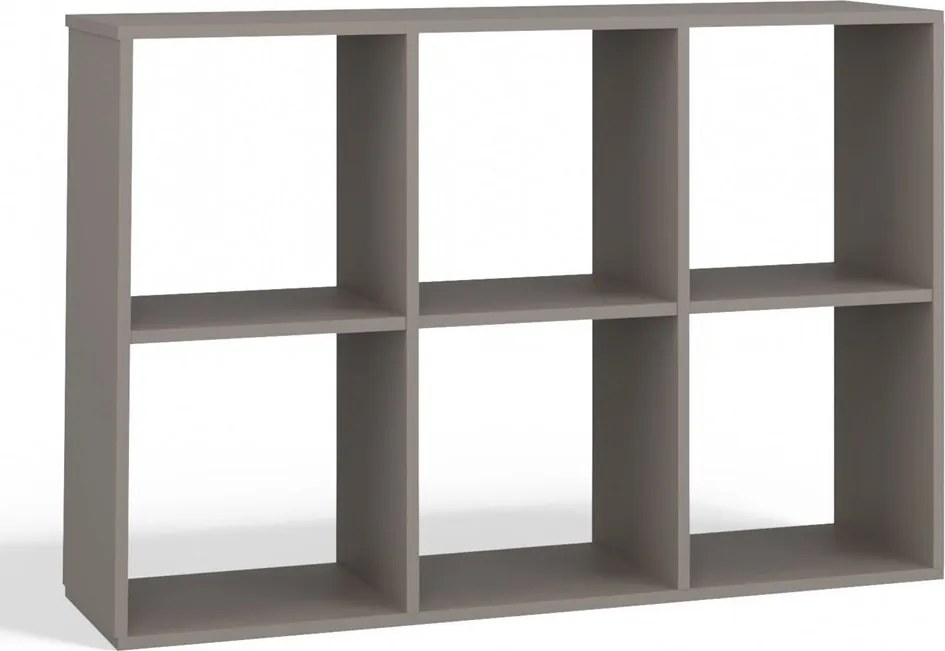 Malax 2x3 polc, 110x75x30 cm, agyag színű