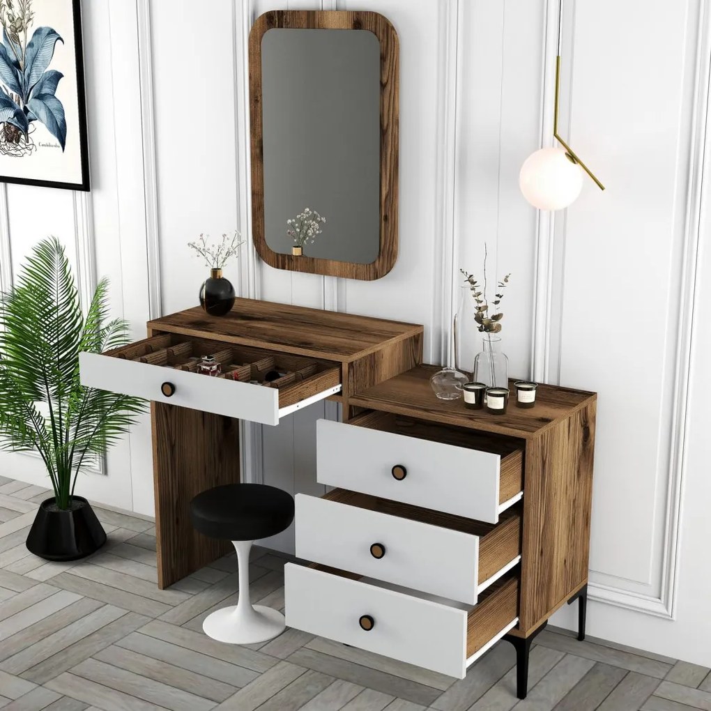 Lizbon 544 - Walnut, White