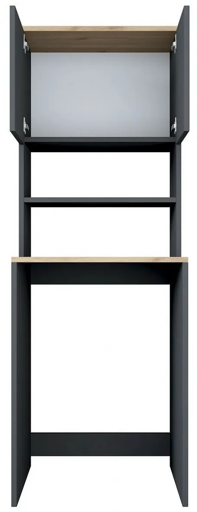 Karin Anthracite and Walnut szekrény mosógép fölé