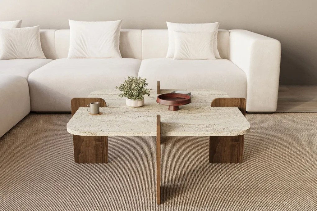 Poalla - Travertine, Walnut
