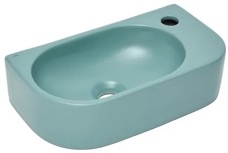 Mosdótál SAT Infinitio 40x21,5 cm zöld matt felülettel túlcsordulás nélkül SATINF4021LGEM