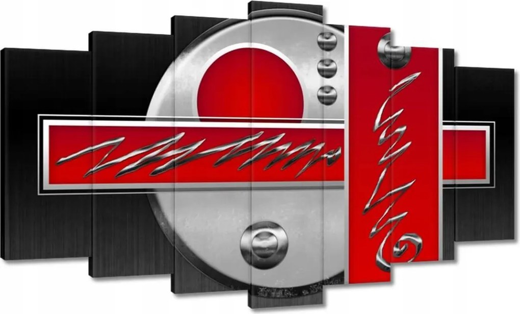 Festmények 140x80 Piros absztrakt