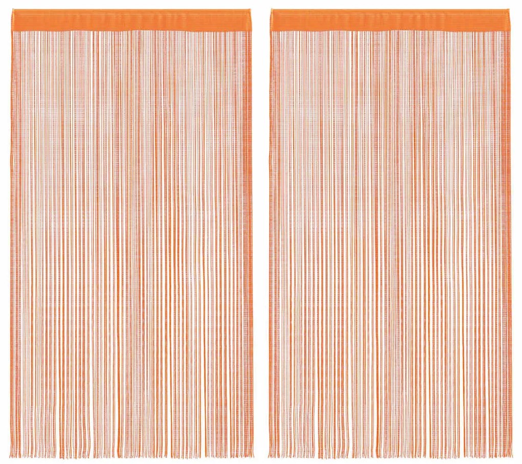 2 db narancssárga zsinórfüggöny 140 x 250 cm