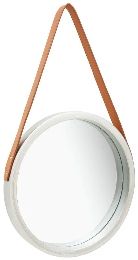 ezüstszínű fali tükör pánttal 40 cm