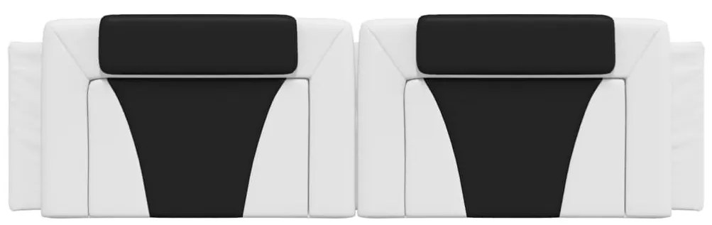 fehér és fekete műbőr fejtámla párna Viana 180 cm