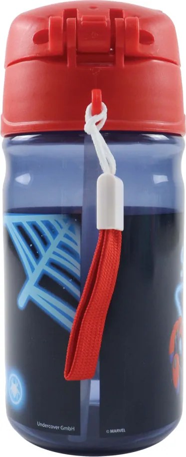 Pókember Spidey Glow műanyag szívószálas kulacs akasztóval 350 ml