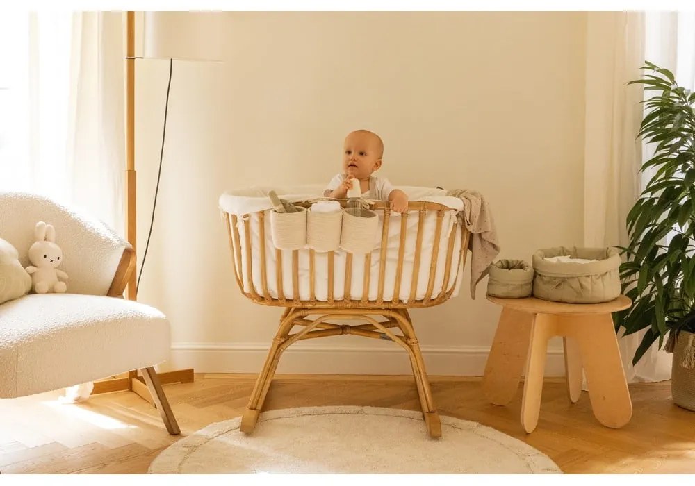 Világoszöld textil gyerek tárolódoboz szett 2 db-os ø 30x20 cm Bambie Olive – Lorena Canals