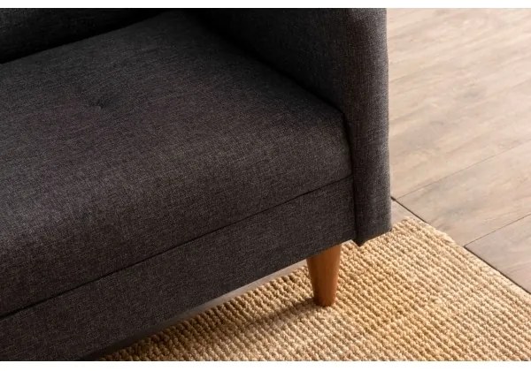 NARA kétszemélyes kanapé, sötétszürke