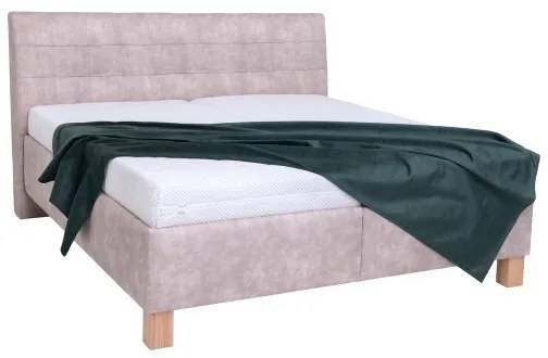 Kárpitozott ágy matraccal és tárolóhellyel VIOLET 180x200 cm bézs