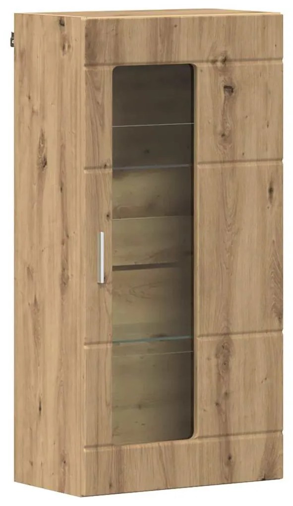 Fali szekrény polcokkal kézműves tölgy 55 x 29 x 100 cm Faanyag