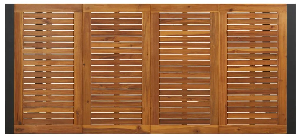 Kert étkező szett 9 pcs Szürke és Fa 200 x 80 x 75 cm