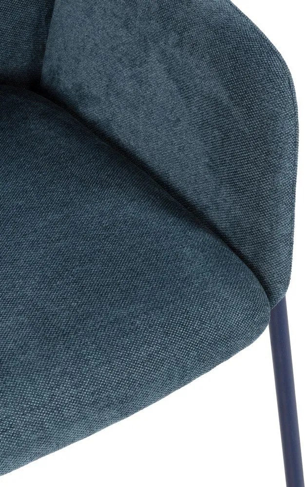 Kék kárpitozott étkezőfotel szett 2 db-os Aslin – MOME