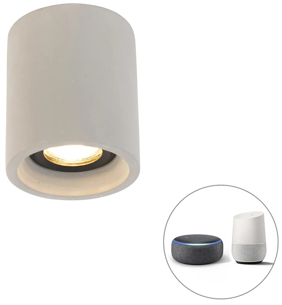 Okos kerek mennyezeti spotlámpa betonból, WiFi-vel GU10 - Deep